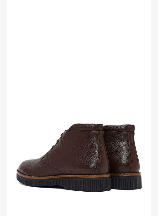 Erkek Kahverengi Bağcıklı Deri Bot 25WFD6104FT - Görsel 7