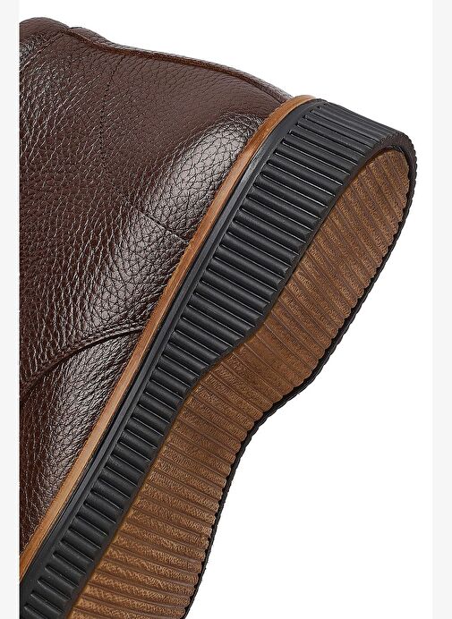 Erkek Kahverengi Bağcıklı Deri Bot 25WFD6104FT - Görsel 9