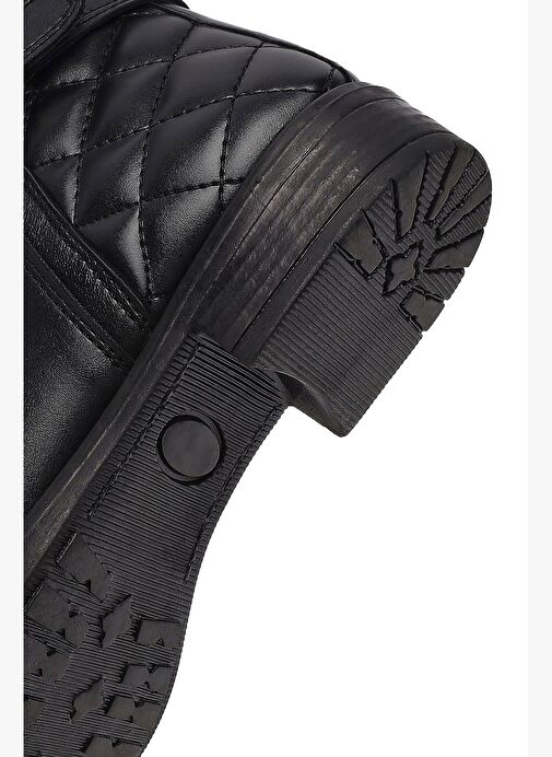 Kadın Siyah Fermuarlı Tokalı Bot 25WFE250218 - Görsel 9