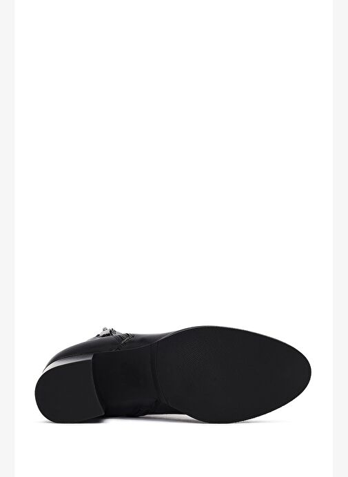 Kadın Siyah Fermuarlı Kalın Topuklu Bot 25WFE250318 - Görsel 7