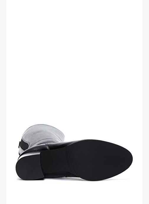Kadın Siyah Fermuarlı Kalın Topuklu Çizme 25WFE250518 - Görsel 7