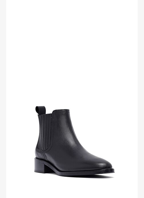Kadın Siyah Deri Chelsea Bot 25AFD152818 - Görsel 8