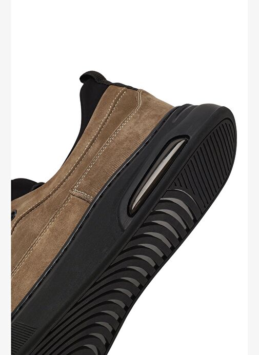 Erkek Vizon Bağcıklı Nubuk Deri Casual Ayakkabı 25WFD6424V3 - Görsel 9