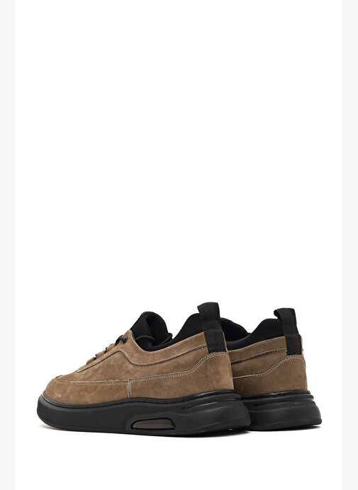 Erkek Vizon Bağcıklı Nubuk Deri Casual Ayakkabı 25WFD6424V3 - Görsel 6