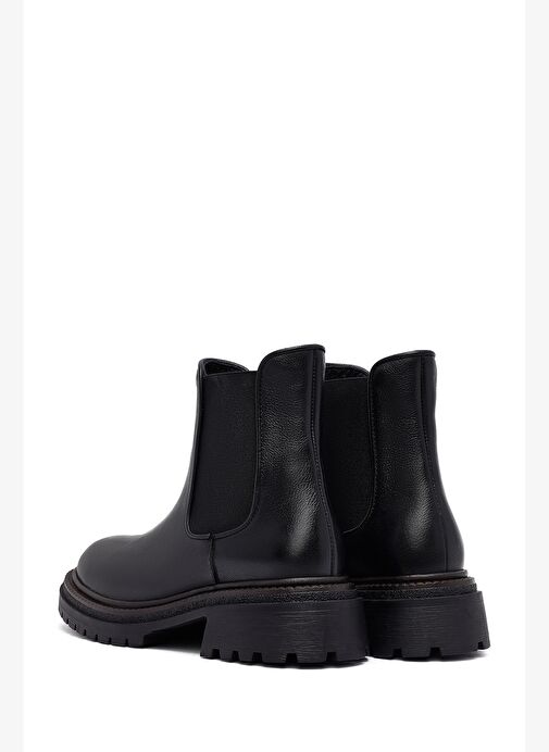 Kadın Siyah Kalın Tabanlı Deri Chelsea Bot 25WFD1531FT - Görsel 7