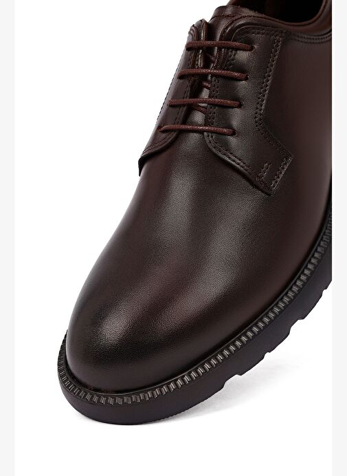 Erkek Kahverengi Bağcıklı Deri Casual Ayakkabı 25WFD643018 - Görsel 9