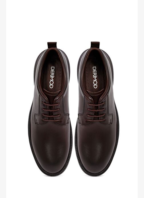 Erkek Kahverengi Bağcıklı Deri Casual Ayakkabı 25WFD643018 - Görsel 8