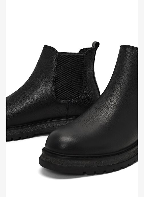 Erkek Siyah Deri Chelsea Bot 25WFD7544FT - Görsel 9