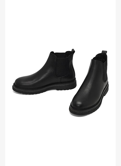 Erkek Siyah Deri Chelsea Bot 25WFD7544FT - Görsel 4