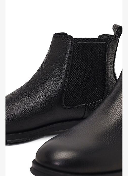 Erkek Siyah Deri Chelsea Bot 25WFD7543FT - Görsel 9