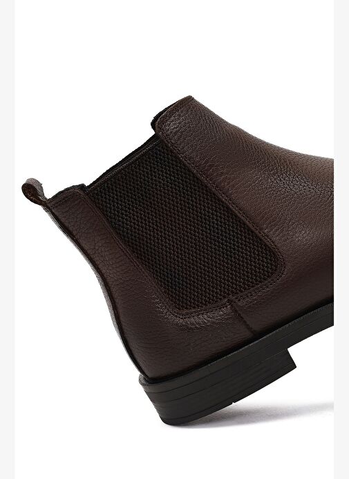 Erkek Kahverengi Deri Chelsea Bot 25WFD7543FT - Görsel 9