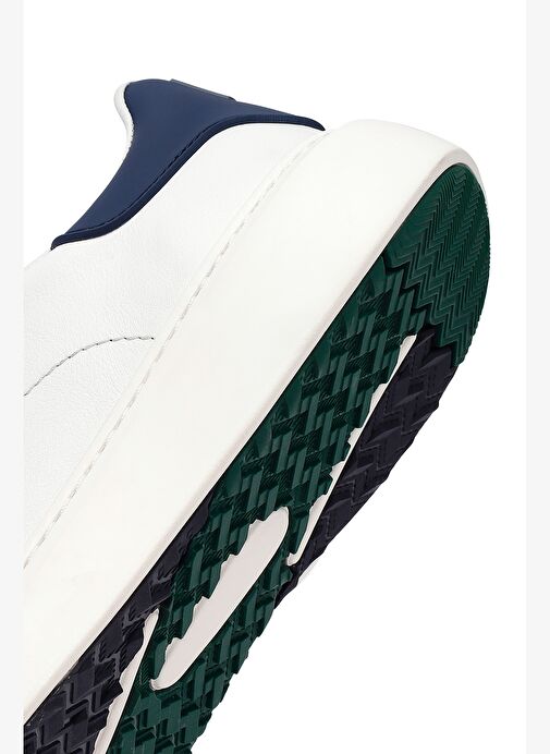 Erkek Beyaz Bağcıklı Kalın Tabanlı Deri Sneaker 25WFD685318 - Görsel 9