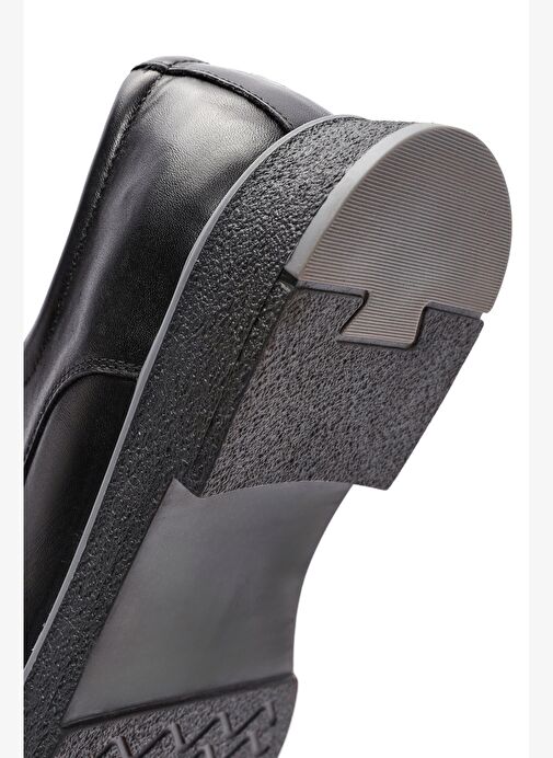 Erkek Siyah Bağcıklı Deri Casual Ayakkabı 25WFD688218 - Görsel 9