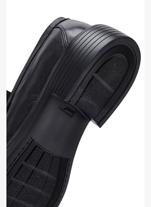 Erkek Siyah Deri Casual Loafer 25WFD685918 - Görsel 9