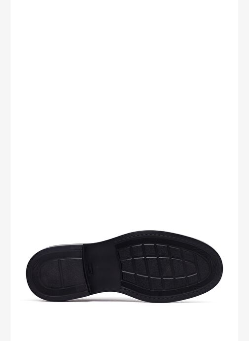 Erkek Siyah Bağcıklı Deri Casual Ayakkabı 25WFD685618 - Görsel 5