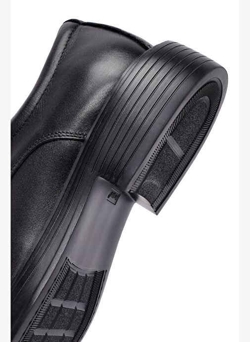 Erkek Siyah Bağcıklı Deri Casual Ayakkabı 25WFD685618 - Görsel 9