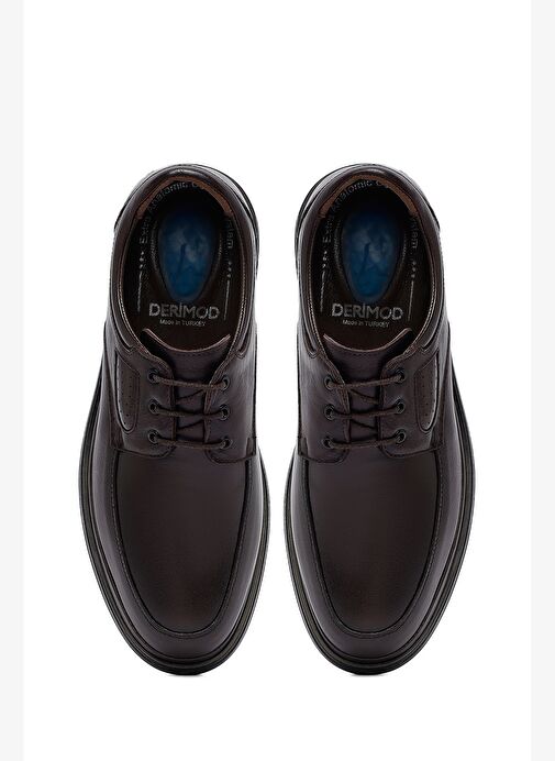 Erkek Kahverengi Bağcıklı Deri Casual Ayakkabı 25WFD815018 - Görsel 8