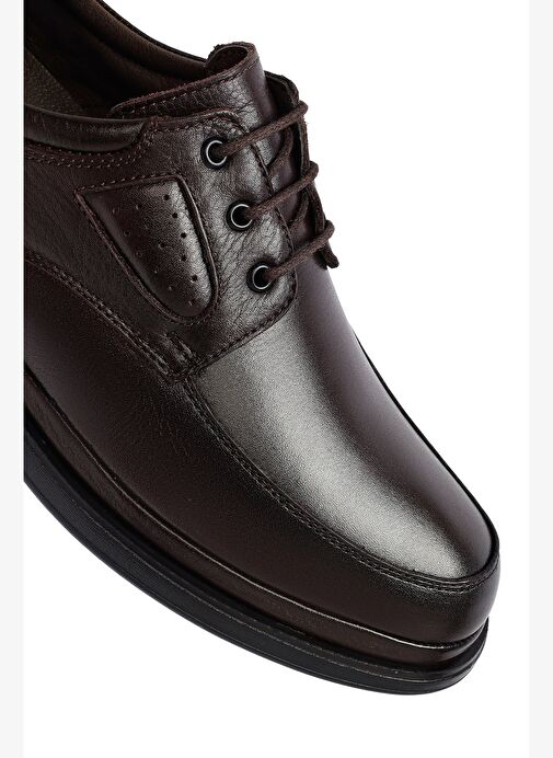 Erkek Kahverengi Bağcıklı Deri Casual Ayakkabı 25WFD815018 - Görsel 9