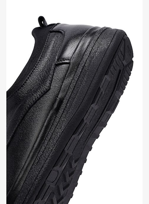 Erkek Siyah Bağcıklı Deri Casual Ayakkabı 25WFD815118 - Görsel 9