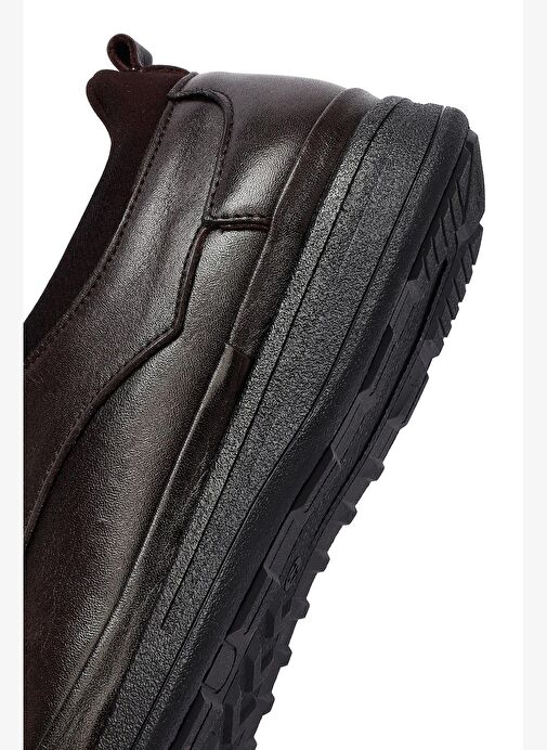 Erkek Kahverengi Bağcıklı Deri Casual Ayakkabı 25WFD815118 - Görsel 9