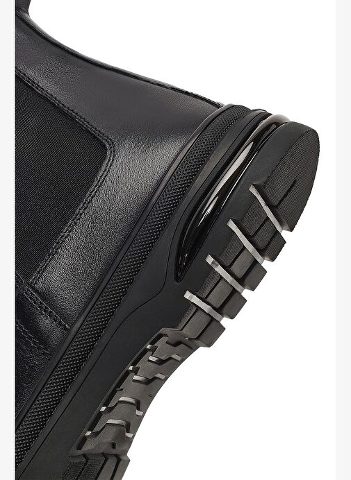 Erkek Siyah Deri Chelsea Bot 25WFD702018 - Görsel 9