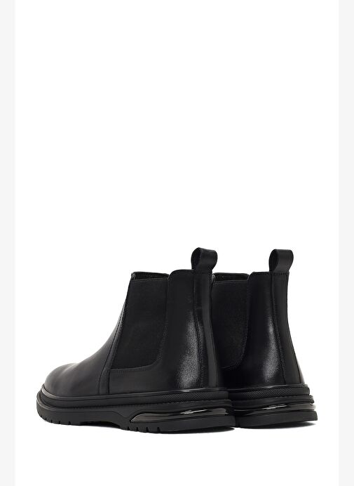 Erkek Siyah Deri Chelsea Bot 25WFD702018 - Görsel 7