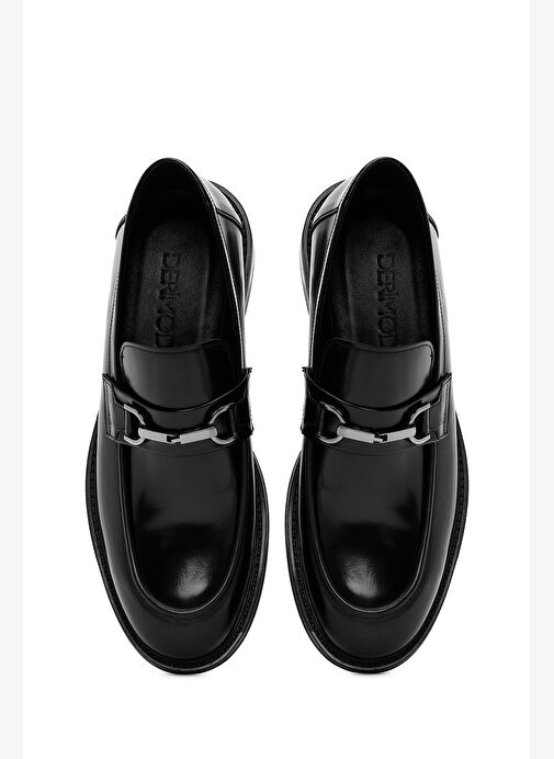 Erkek Siyah Deri Klasik Loafer 25WFD750022 - Görsel 8