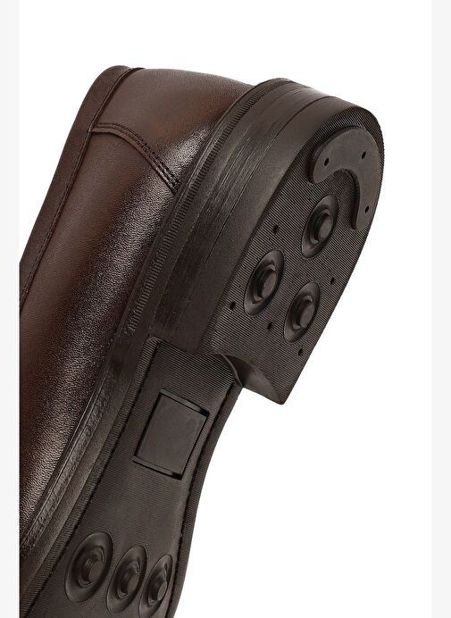 Erkek Kahverengi Deri Casual Loafer 25WFD750018 - Görsel 9