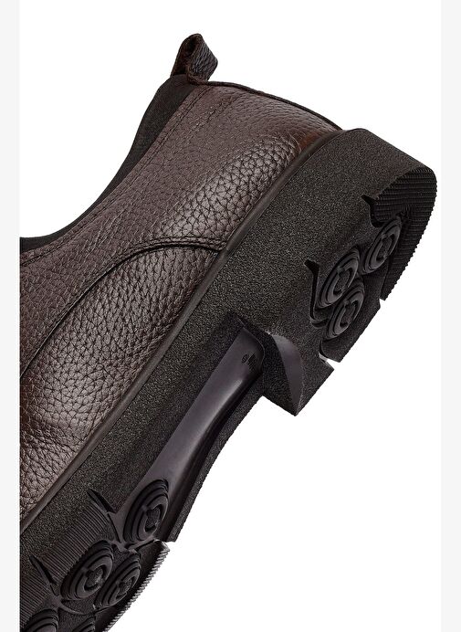 Erkek Kahverengi Bağcıklı Deri Casual Ayakkabı 25WFD7501FT - Görsel 9