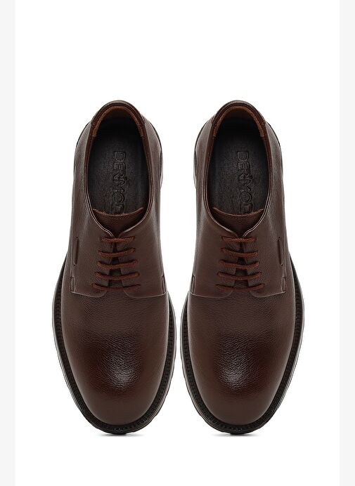 Erkek Kahverengi Bağcıklı Deri Casual Ayakkabı 25WFD7503FT - Görsel 8