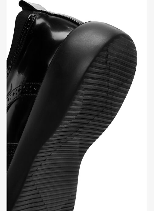 Erkek Siyah Bağcıklı Deri Casual Ayakkabı 25WFD750422 - Görsel 9