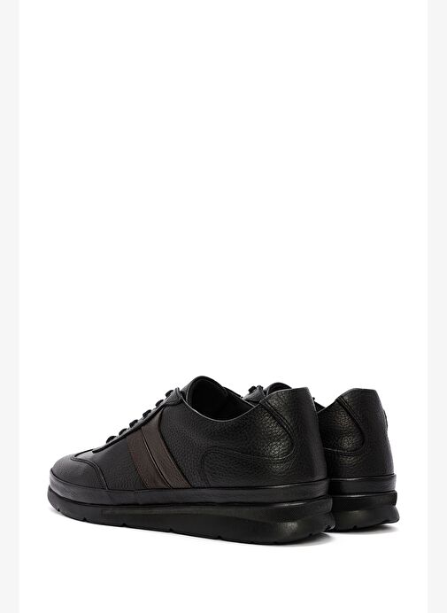 Erkek Siyah Bağcıklı Deri Casual Ayakkabı 25WFD6740FT - Görsel 6