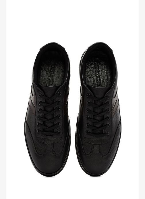 Erkek Siyah Bağcıklı Deri Casual Ayakkabı 25WFD6740FT - Görsel 8