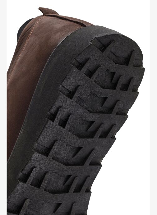 Erkek Kahverengi Bağcıklı Nubuk Deri Casual Ayakkabı 25WFD6748V3 - Görsel 9