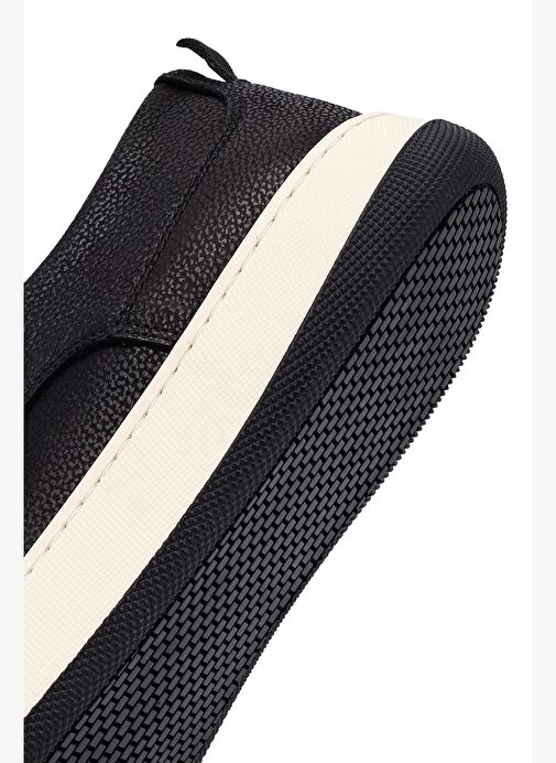 Erkek Siyah Bağcıklı Kalın Tabanlı Deri Casual Ayakkabı 25WFD6752FT - Görsel 9