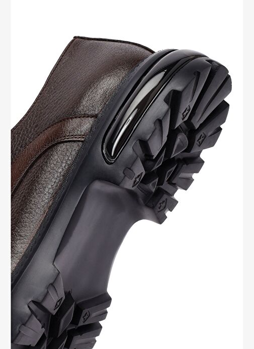 Erkek Kahverengi Bağcıklı Kalın Tabanlı Deri Casual Ayakkabı 25WFD6755FT - Görsel 9