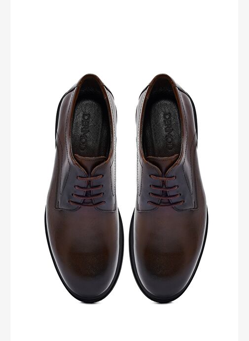 Erkek Kahverengi Bağcıklı Deri Casual Ayakkabı 25WFD760018 - Görsel 8