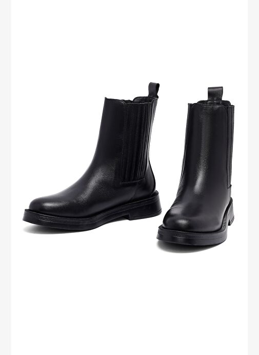 Kadın Siyah Deri Chelsea Bot 25WFD202318 - Görsel 4