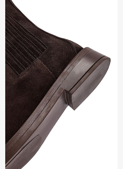 Kadın Kahverengi Süet Deri Chelsea Bot 25WFD202310 - Görsel 9