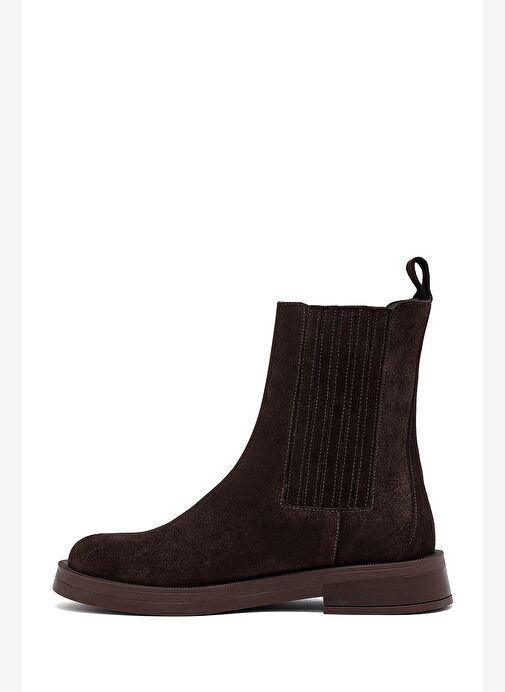 Kadın Kahverengi Süet Deri Chelsea Bot 25WFD202310 - Görsel 3