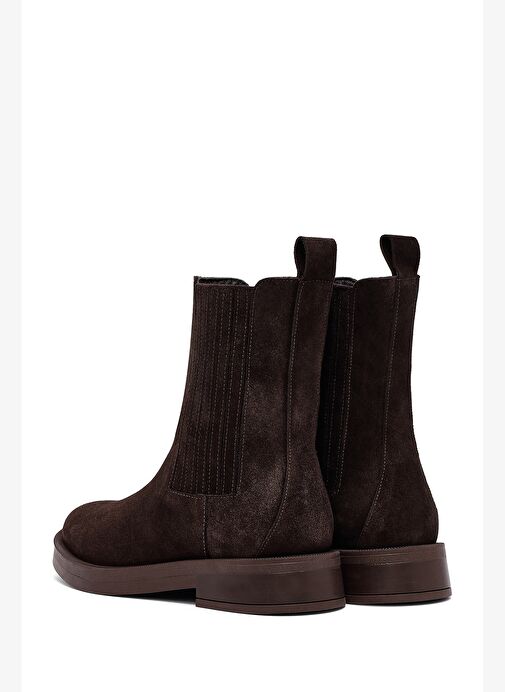 Kadın Kahverengi Süet Deri Chelsea Bot 25WFD202310 - Görsel 7