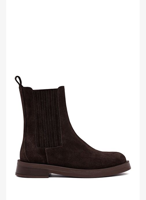 Kadın Kahverengi Süet Deri Chelsea Bot 25WFD202310 - Görsel 2