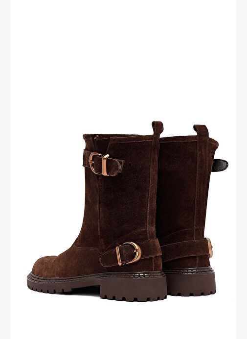 Kadın Kahverengi Süet Deri Bot 25WFD202410 - Görsel 7