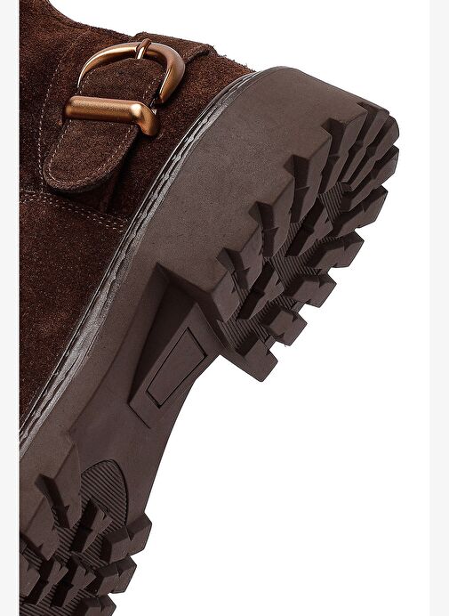 Kadın Kahverengi Süet Deri Bot 25WFD202410 - Görsel 9