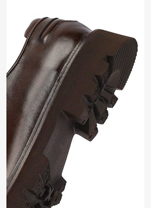 Erkek Kahverengi Bağcıklı Deri Casual Ayakkabı 25WFD724318 - Görsel 7