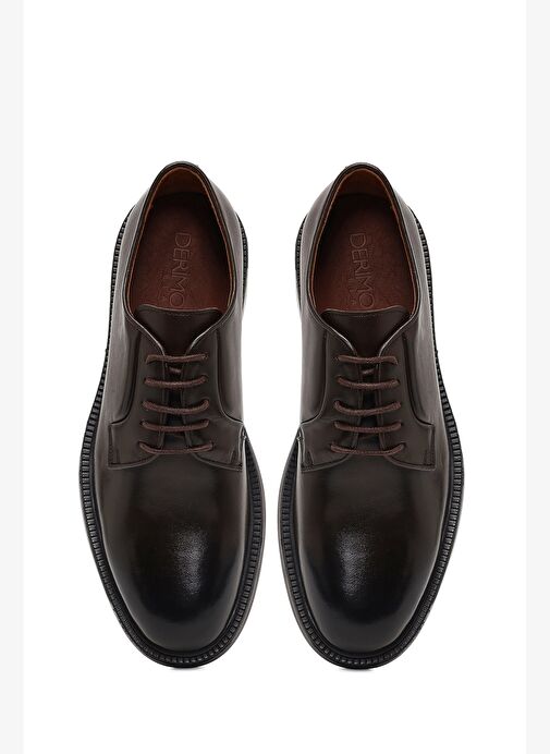 Erkek Siyah Bağcıklı Deri Casual Ayakkabı 25WFD724418 - Görsel 8