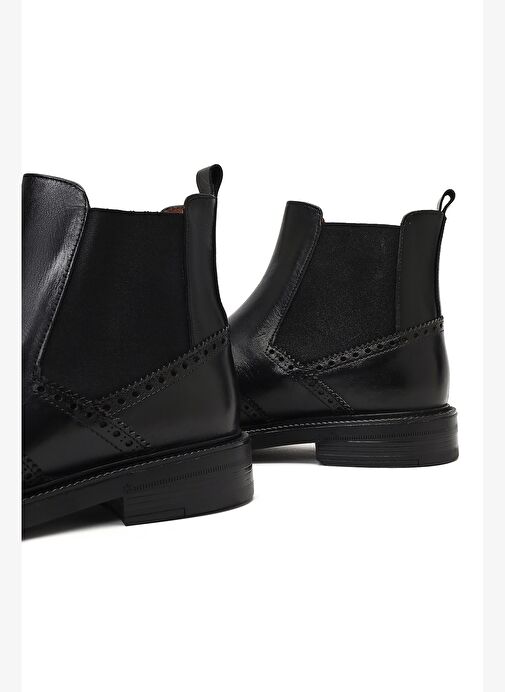 Erkek Siyah Deri Chelsea Bot 25WFD724718 - Görsel 9