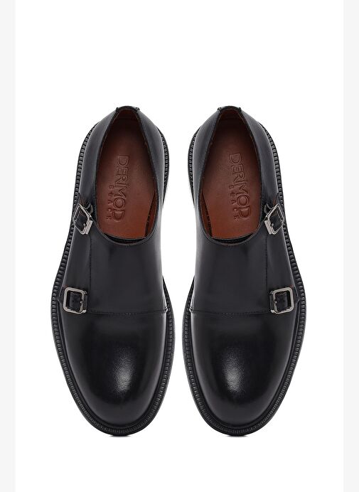 Erkek Siyah Tokalı Deri Casual Ayakkabı 25WFD725018 - Görsel 8