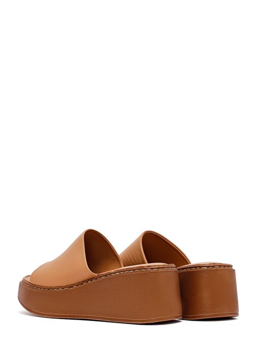 Kadın Taba Kalın Tabanlı Deri Comfort Terlik 25SFD341418 - Görsel 7