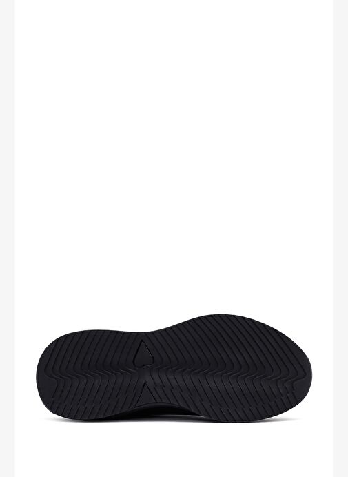 Erkek Siyah Bağcıklı Kalın Tabanlı Deri Casual Sneaker 25WFD6821FT - Görsel 5